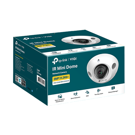 TP-Link Dome Network Camera, "VIGI C230I Mini", 2.8mm, 3MP, IK08, PoE TP-Link Dome Network Camera, "VIGI C230I Mini", 2.8mm, 3MP, IK08, PoE