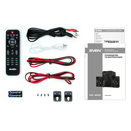 Speakers SVEN "MS-2250" SD-card, USB, FM, remote control, Bluetooth, Black, 80w/50w + 2x15w/2.1