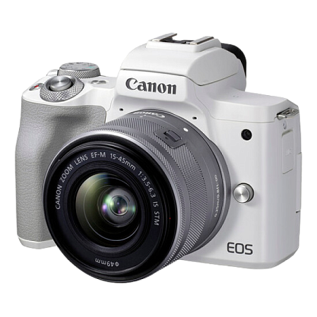 Беззеркальный фотоаппарат Canon EOS M50 Mark II, White + EF-M 15-45 IS, Белый