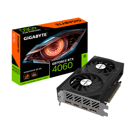 VGA Gigabyte RTX4060 8GB GDDR6 WindForce OC (GV-N4060WF2OC-8GD)