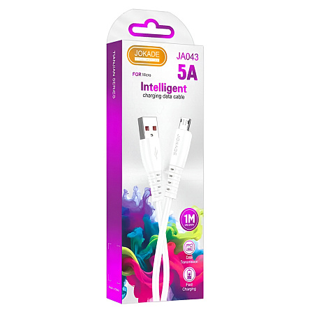 Jokade Cable USB-A to Micro-USB 5A 1M JA043, White