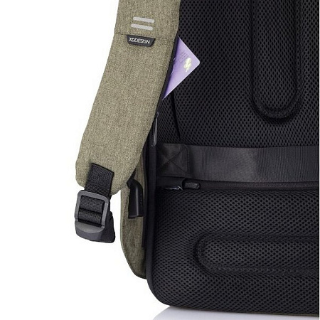 Backpack Bobby Hero Regular, anti-theft, P705.297 for Laptop 15.6" & City Bags, Green