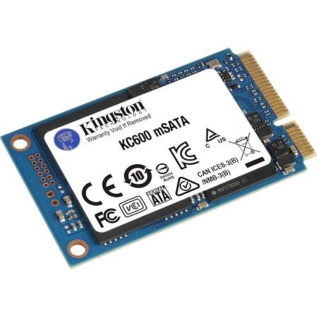 .mSATA SSD  256GB Kingston KC600 [R/W:550/500MB/s, 90K/80K IOPS, 150TBW, 3D-NAND TLC]