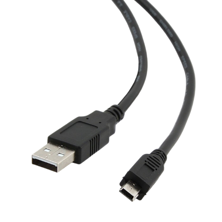Кабель для передачи данных Cablexpert CCP-USB2-AM5P-6, USB Type-A (F)/Mini-USB, 1,8м, Чёрный