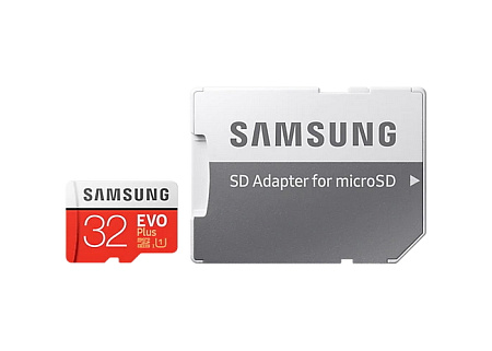 Карта памяти Samsung EVO Plus MicroSD, 32Гб (MB-MC32GA/KR)
