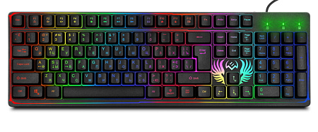 Gaming Keyboard SVEN KB-G8000, Fn keys, Backlight, WinLock, 1.8m, USB, EN/RU, Black