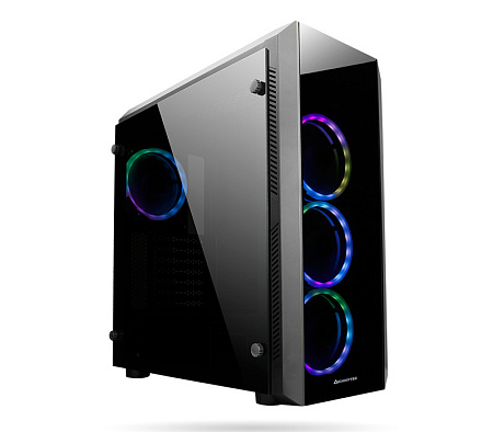 Case ATX Chieftec SCORPION II, w/o PSU, 0,6mm, 4x120mm RGB Ring, Front & Side Tempered Glass, 2xUSB3