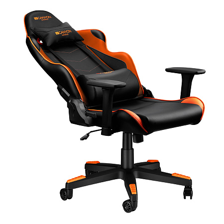 Gaming Chair Canyon Deimos, Maximum load 150 kg, Headrest & Lumbar cushion, Black/Orange