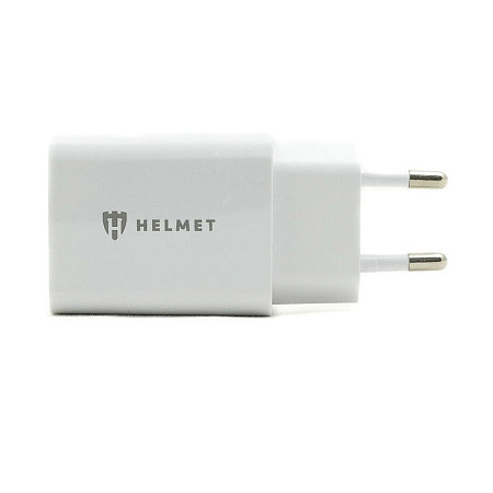 Helmet Wall Charger with Cable USB to Micro-USB 2xUSB 2.4A, White Helmet Wall Charger with Cable USB to Micro-USB 2xUSB 2.4A, White