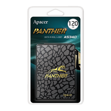 2.5" SATA SSD    120GB   Apacer "AS340" Panther [R/W:550/520MB/s, 97/30K IOPS, S11, BiCS], Retail
