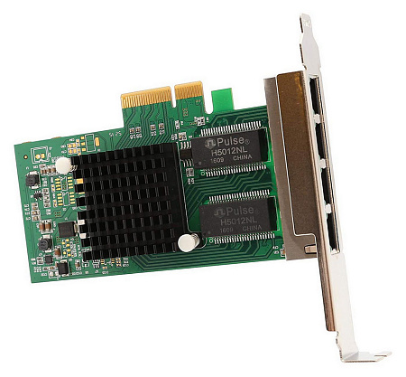 PCI-e Intel Server Adapter Intel I350AM4,  Quad SFP Port 1Gbps