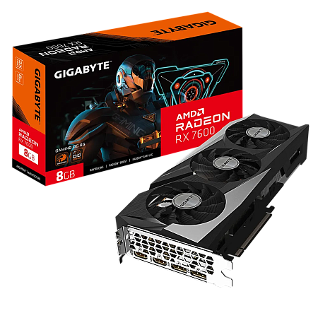 VGA Gigabyte Radeon RX 7600 8GB GDDR6 Gaming OC  (GV-R76GAMING OC-8GD)