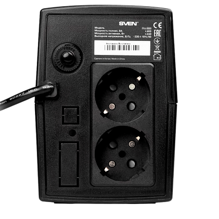 UPS SVEN Pro  400, 400VA/240W, Line Interactive, AVR, LED, 2xShuko Sockets
