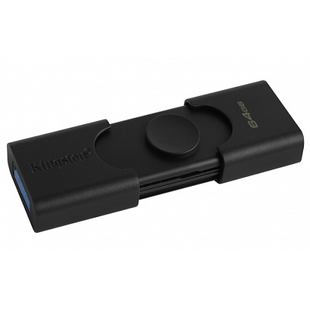 USB Flash накопитель Kingston DataTraveler Duo, 64Гб, Чёрный