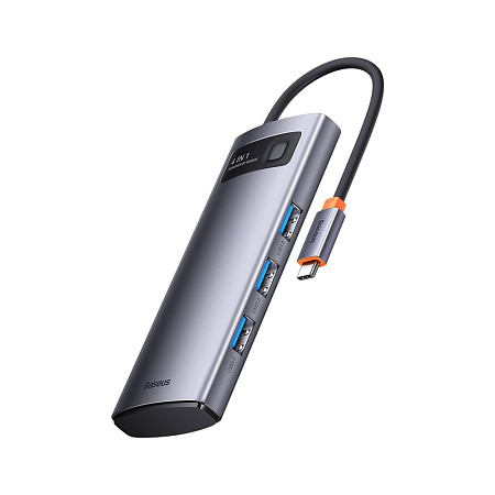 Baseus HUB 4in1 Type-C to 4+USB-A, Metal Gleam Series, Space Gray