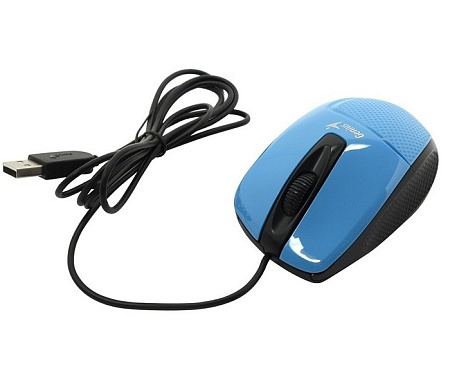Mouse Genius DX-150X, 1000 dpi, 3 buttons, 74g, Ergonomic, 1.5m, USB, Blue