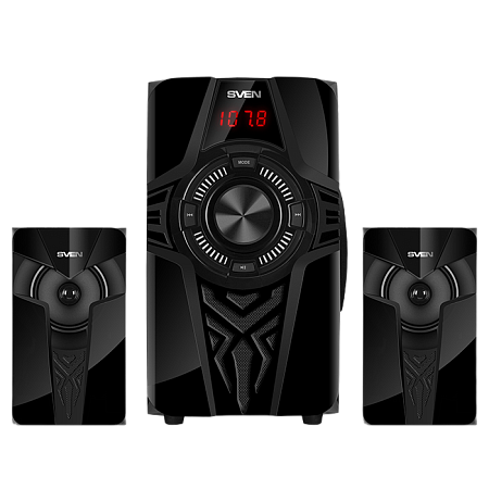 Speakers SVEN "MS-2070" SD-card, USB, FM, remote control, Bluetooth, Black, 60w/30w + 2x15w/2.1