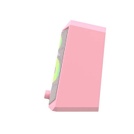 Gaming Speakers Havit SK202, 2x2.5" drivers, 2x3W RMS, 4Ohm, 3.5mm+USB, RGB, Pink 