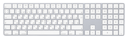 Клавиатура Apple Magic Keyboard with Numeric Keypad, Беспроводное, Белый