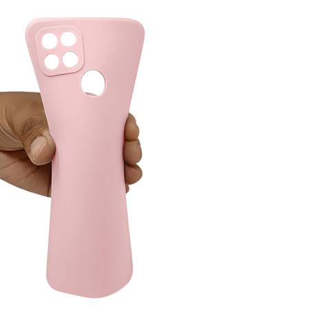 Helmet Case Liquid Silicone Oppo A15/15s, Pink