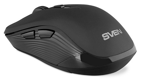 Wireless Mouse SVEN RX-560SW, 800-1600 dpi, 6 buttons, Ergonomic, Silent, Soft-touch, 60g., 1xAA, 2.