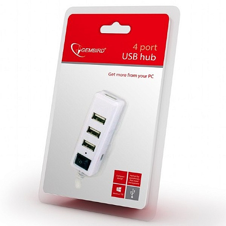 USB 2.0 Hub 4-port Gembird "UHB-U2P4-21", White