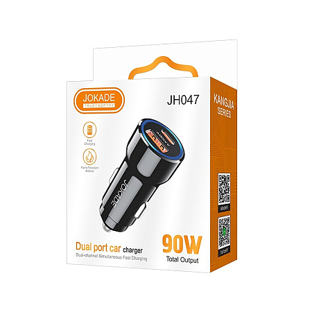 Jokade Car Charger 1*USB-A+1*Type-C 3.4A JH047, Black Jokade Car Charger 1*USB-A+1*Type-C 3.4A JH047, Black