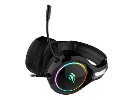 Gaming Headset Havit HV-H2232d, 50mm driver, 20-20kHz, 21 Ohm, 109dB, 2.2m, 3.5mm+USB, RGB, Black