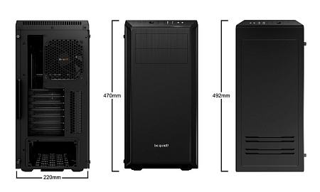Case ATX be quiet! Pure Base 600, w/o PSU, 120 & 140mm, Fan controller, Tempered Glass, Insulation m