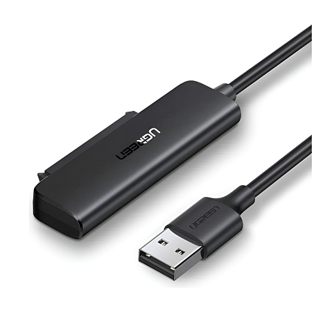 UGREEN Adapter USB-A 3.0 to 2.5" SATA III, Support UASP, S.M.A.R.T, TRIM, up to 5Gbps, 50cm CM321, Black