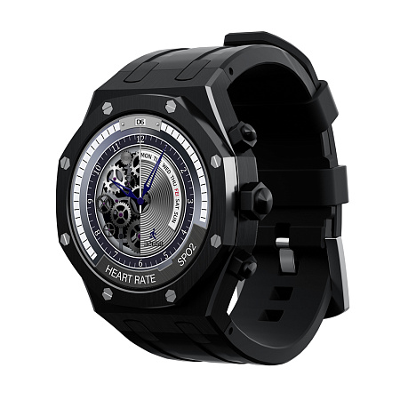 Charome Smart Watch HD Call T12 Amoled, Black