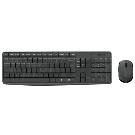 Клавиатура и мышь Logitech MK235, Беспроводное, Серый