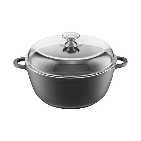 Ambition, Cast Aluminium Pot, Taurus, 28 Cm, Platinum Plus Coating, Cast Aluminium, Heat-Resistant Glass, Stainless Steel Ambition, Cast Aluminium Pot, Taurus, 28 Cm, Platinum Plus Coating, Cast Aluminium, Heat-Resistant Glass, Stainless Steel