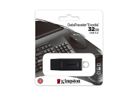 USB Flash накопитель Kingston DataTraveler Exodia, 32Гб, Черный/Белый
