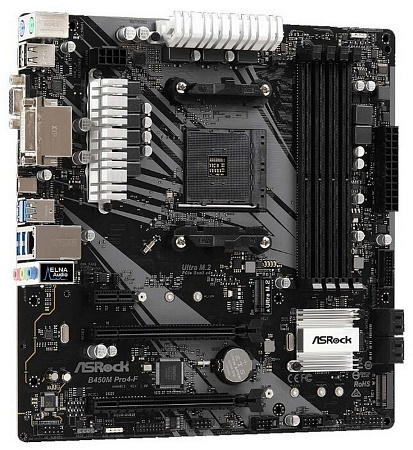 MB AM4 ASRock B450M PRO4-F  mATX