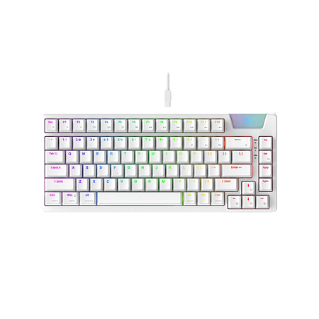 Gaming Keyboard Havit KB884L, Mechanical, Red SW, Hot-Swappable, Macro, RGB, TFT Display, 83 Keys, 5