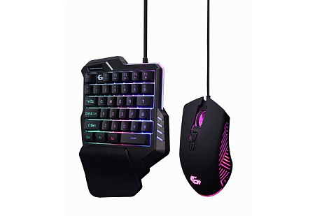 Gaming Kit IVAR TWIN, 35-key keyboard & mouse, 1000-3200 dpi, 7 buttons, Rainbow LED, USB
