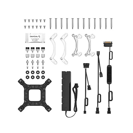 AIO Liquid Cooling Deepcool "GAMMAXX L360 ARGB White" (<30dBA, 69.34CFM, 3x120mm, ARGB LED, 1696g.)