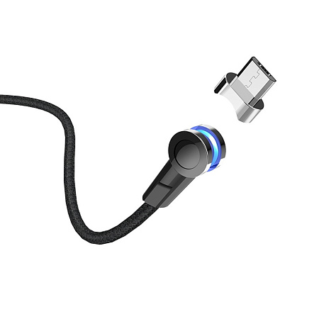 Hoco Cable USB to Micro USB S8 Magnetic 2.4A 1.2m, Black