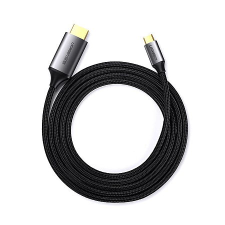 UGREEN Cable Type-C to HDMI 4K@60Hz Compatible with Thunderbolt 3 1.5M MM142, Gray