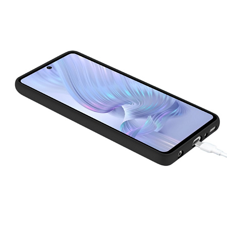 Helmet Case Liquid Silicone Samsung A71, Black