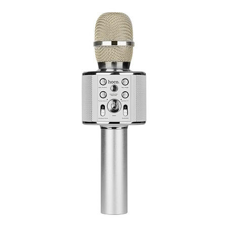 Karaoke Microphone HOCO "BK3" Silver, Wireless Karaoke Microphone HOCO "BK3" Silver, Wireless