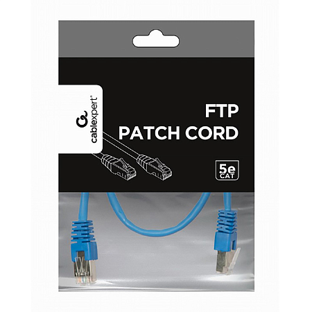 0.5m, FTP Patch Cord Blue, PP22-0.5M/B, Cat.5E, Cablexpert, molded strain relief 50u" plugs 0.5m, FTP Patch Cord Blue, PP22-0.5M/B, Cat.5E, Cablexpert, molded strain relief 50u" plugs