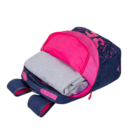 Backpack Rivacase 5430, for Laptop 15,6" & City bags, Dark Blue/Pink
