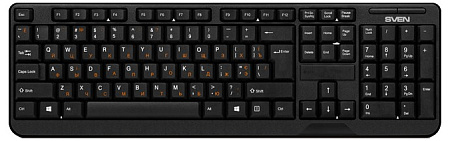 Клавиатура SVEN KB-C2200W, Беспроводное, Чёрный