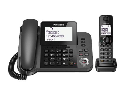 Радиотелефон/Проводной телефон Panasonic KX-TGF320UCM, Титановый