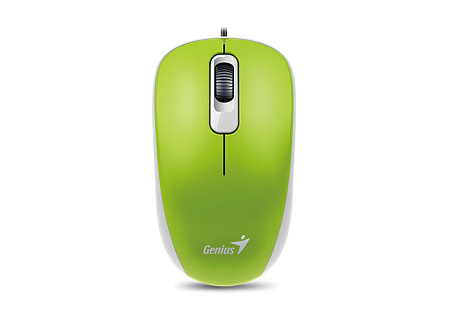 Mouse Genius DX-110, 1000 dpi, 3 buttons, Ambidextrous, 85g, 1.5m, USB, Green
