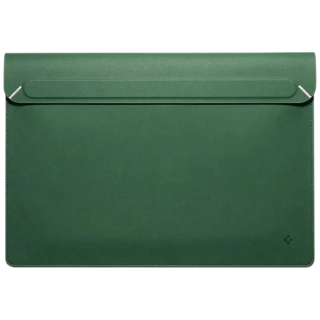 Футляр для ноутбука Spigen Valentinus 13-14", Искусственная кожа, Jeju Green