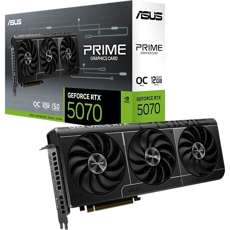 Видеокарта ASUS PRIME-RTX5070-O12G, 12ГБ GDDR7 192бит,процессоры ,оперативная память, ssd, M2, hdd, кейсы