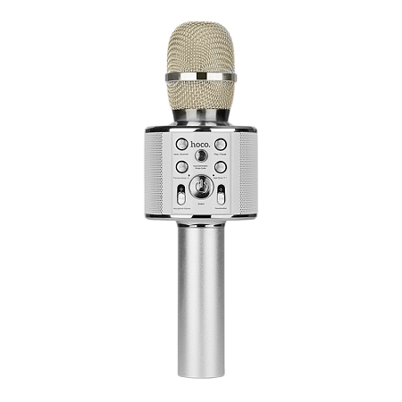 Karaoke Microphone HOCO "BK3" Silver, Wireless Karaoke Microphone HOCO "BK3" Silver, Wireless